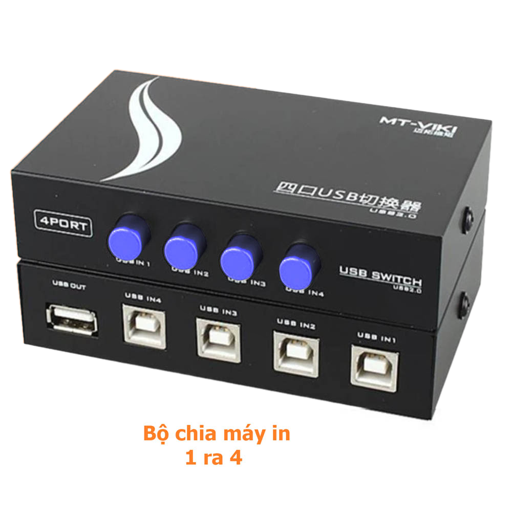 Bộ Chuyển Đổi Usb 4.1 (4 Cpu ra 1 máy in) Bật Tay